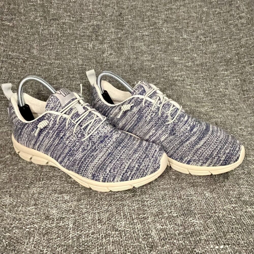 Woolloomooloo Fraser Womens 8.5 Shoes Blue White Casual Slip on Sneakers